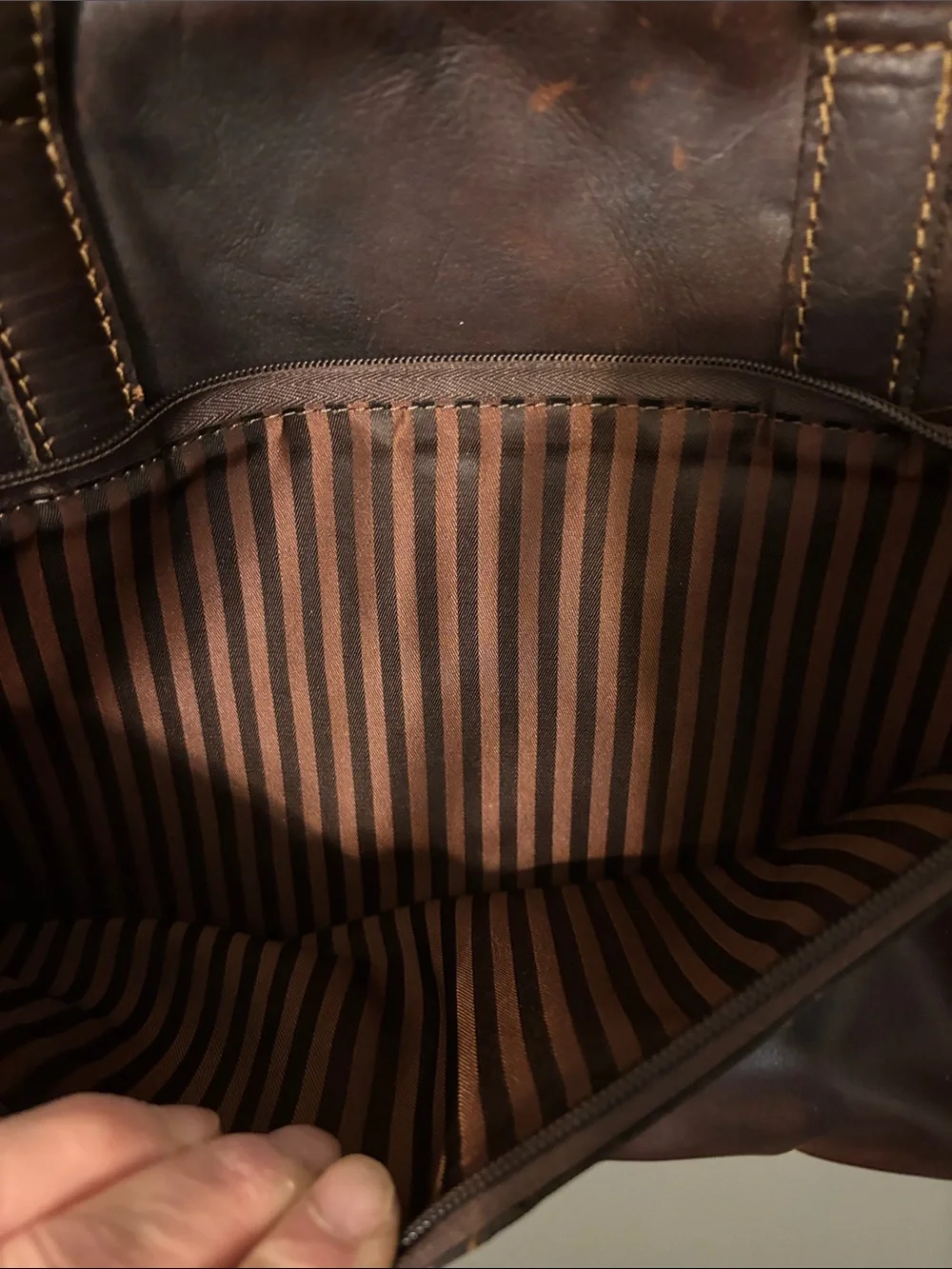 Jack Georges Buffalo Leather business voyage Tote Briefcase - Brown Two-Tone